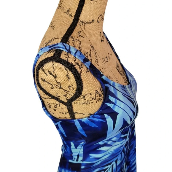 JANTZEN Women's Swim Dress Blue Floral Size 8 - Picture 3 of 15